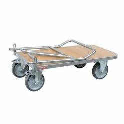 Ergonomische Plateauwagen Met Inklapbare Duwbeugel - Laadvermogen 400kg