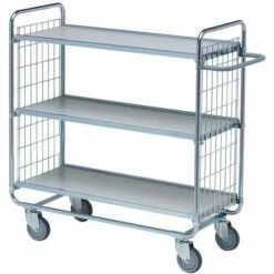 Wagen Met Geplastificeerde Houten Legborden - 3 Legborden - Draagvermogen 200 Kg 7 Wagen Met Geplastificeerde Houten Legborden - 3 Legborden - Draagvermogen 200 Kg -FACOM Winkel AIG1858685