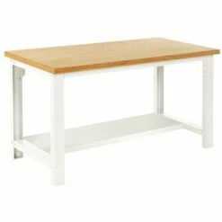 Werkbank Cubio Met Vast Legbord - Breedte 200 Cm - Multiplex