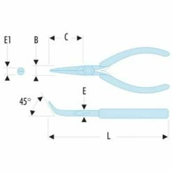 FACOM Kniptang Met Gebogen Halfronde Bekken ESD
