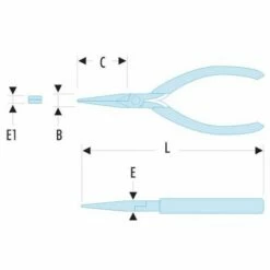 FACOM Tang Met Smalle, Platte Bekken, ESD