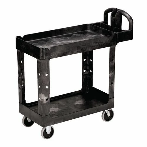 Rubbermaid Kunststof Etagewagen Met 2 Legbladen - Draagvermogen 226 Kg 3 Rubbermaid Kunststof Etagewagen Met 2 Legbladen - Draagvermogen 226 Kg