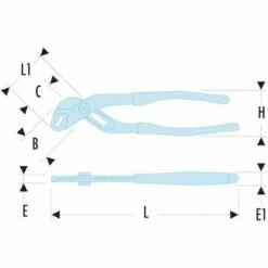 FACOM Waterpomptang Met Doorgestoken Scharnier En Vergrendeling