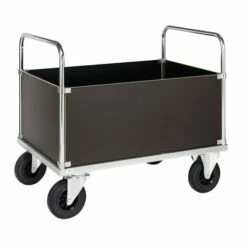 Stalen Wagen - 4 Hoge Dichte Wanden - 2 Duwbeugels - Draagvermogen 500 Kg