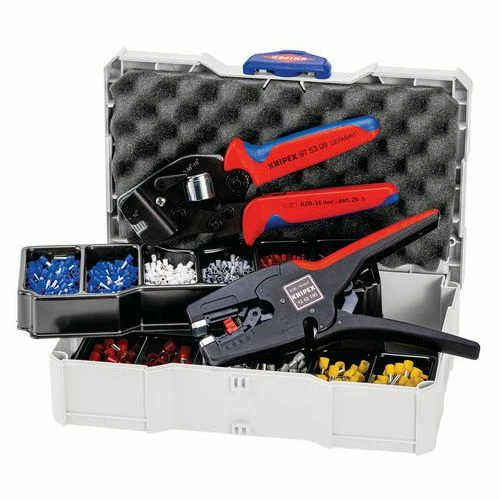 Krimp-assortiment Voor Adereindhulzen 97 53 09/12 42 195 - Knipex 3 Krimp-assortiment Voor Adereindhulzen 97 53 09/12 42 195 - Knipex