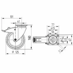 Zwenkwiel, INST. PP. - Stat.draagverm. 80-320 Kg-serie 2470 -FACOM Winkel AIG2514333