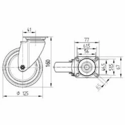 Zwenkwiel, INST. PP. - Stat.draagverm. 80-320 Kg-serie 2470 -FACOM Winkel AIG2514339