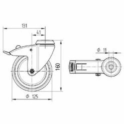 Zwenkwiel, INST. PP. - Stat.draagverm. 80-320 Kg-serie 2470 -FACOM Winkel AIG2514349