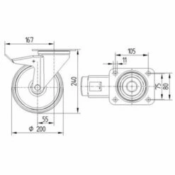Zwenkwiel Staalpl. Stat.draagverm.140-1000 Kg.serie 3470 -FACOM Winkel AIG2514380