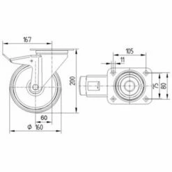 Zwenkwiel Staalpl. Stat.draagverm.140-1000 Kg.serie 3470 -FACOM Winkel AIG2514382