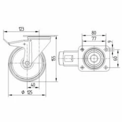 Zwenkwiel Staalpl. Stat.draagverm.140-1000 Kg.serie 3470 -FACOM Winkel AIG2514384