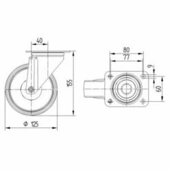 Zwenkwiel Staalpl. Stat.draagverm.140-1000 Kg.serie 3470 -FACOM Winkel AIG2514385