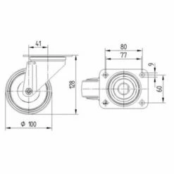 Zwenkwiel Staalpl. Stat.draagverm.140-1000 Kg.serie 3470 -FACOM Winkel AIG2514388