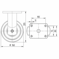 Bokwiel HD. Alu.stat.draagverm - 1000-4000 Kg - Serie 9650