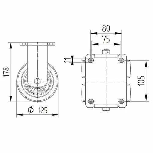 Bokwiel, Alu.stat.draagverm 1200-1500 Kg - Serie 9940 5 Bokwiel, Alu.stat.draagverm 1200-1500 Kg - Serie 9940 - Afbeelding 3
