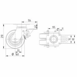 Zwenkwiel, Alu.stat.draagverm 1200-1500 Kg - Serie 9940 -FACOM Winkel AIG2514425