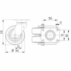 Zwenkwiel, Alu.stat.draagverm 1200-1500 Kg - Serie 9940 -FACOM Winkel AIG2514428