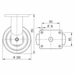 Bokwiel Gietijzer. Stat.draagverm. 1000-4000 Kg - Serie 9650 -FACOM Winkel AIG2514457