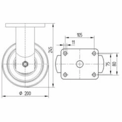 Bokwiel, Nylon. - Stat.draagverm. 1000-4000 Kg - Serie 9650 -FACOM Winkel AIG2514466