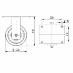 Bokwiel Staalpl. Stat.draagverm. 1800-15000 Kg.serie 9950 7 Bokwiel Staalpl. Stat.draagverm. 1800-15000 Kg.serie 9950 -FACOM Winkel AIG2514520
