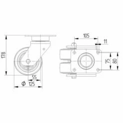 Zwenkwiel, Nylon - Stat.draagverm. 1200-1500 Kg - Serie 9940 -FACOM Winkel AIG2514558