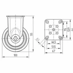 Bokwiel INST. PP - Stat.draagverm. 150-320 Kg - Serie 2470 -FACOM Winkel AIG2514631
