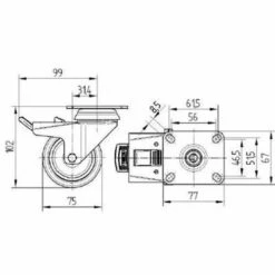 Zwenkwiel, INST. PP. - Stat.draagverm. 140-200 Kg-serie 2970 -FACOM Winkel AIG2514664