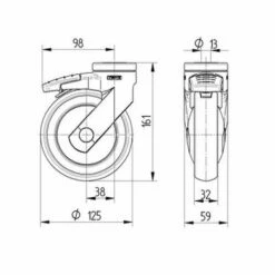 Zwenkwiel, INST. PP. - Stat.draagverm. 200 Kg-serie 5380 32 Zwenkwiel, INST. PP. - Stat.draagverm. 200 Kg-serie 5380 -FACOM Winkel AIG2514677