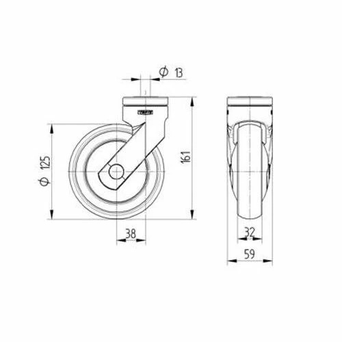 Zwenkwiel, INST. PP. - Stat.draagverm. 200 Kg-serie 5380 15 Zwenkwiel, INST. PP. - Stat.draagverm. 200 Kg-serie 5380 - Afbeelding 13