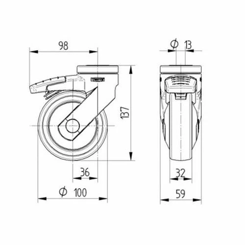Zwenkwiel, INST. PP. - Stat.draagverm. 200 Kg-serie 5380 20 Zwenkwiel, INST. PP. - Stat.draagverm. 200 Kg-serie 5380 - Afbeelding 18