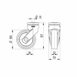 Zwenkwiel, INST. PP. - Stat.draagverm. 200 Kg-serie 5380 35 Zwenkwiel, INST. PP. - Stat.draagverm. 200 Kg-serie 5380 -FACOM Winkel AIG2514683