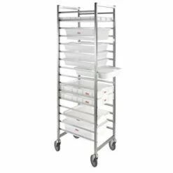 Rek RVS Op Wieltjes 16 Niveaus - GILAC -FACOM Winkel AIG2557010