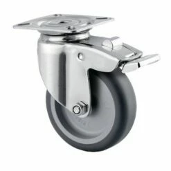 Zwenkwiel Met Plaat En Rem - Draagvermogen 60 Kg