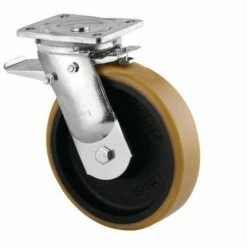 Zwenkwiel Met Plaat En Rem - Draagvermogen 550 En 2000 Kg