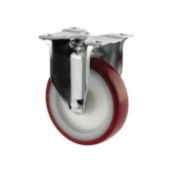 Bokwiel Met PU-band Op Polyamide Velg En Verzinkte Gaffel