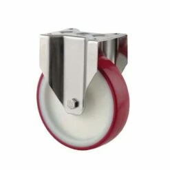 Bokwiel Van Nylon Met Polyurethaan Loopvlak En Roestvrijstalen Gaffel