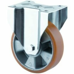 Wiel Met Grondplaat Voor Zware Lasten, Van Polyurethaan Met Aluminium Behuizing