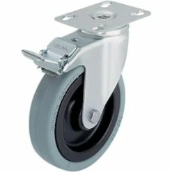 Zwenkwiel Geremd Met Grondplaat - Draagvermogen Van 60 Tot 110 Kg