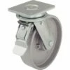 Gietijzeren Wiel - Draagvermogen 750 Tot 1200 Kg - Geremd Zwenkwiel