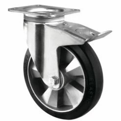 Rubberen Wiel Met Plaat - Draagvermogen 500 Kg