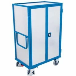 Ergonomische, Hoge Wagen Met 5 Houten Plateaus - Gegalvaniseerd Staal - 500 kg