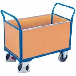 Ergonomische Wagen Met 4 Houten Panelen - Draagvermogen 400 kg Tot 500 kg