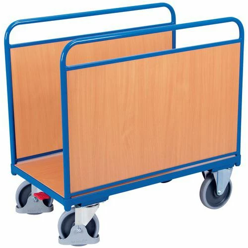 Ergonomische Wagen Met 2 Houten Zijpanelen - Draagvermogen 500 kg 3 Ergonomische Wagen Met 2 Houten Zijpanelen - Draagvermogen 500 kg