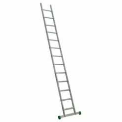Enkelvoudige Aluminium Ladder Prima - 11 Tot 19 Treden - Stabilisatiestang - Facal
