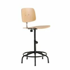 Houten Werkplaatsstoel - Met Spindel
