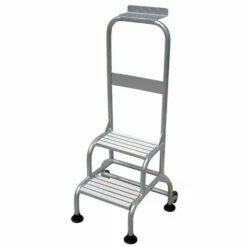 Professioneel Opstapkrukje Rigolo - 2 Treden Met Reling Aan De Voorkant
