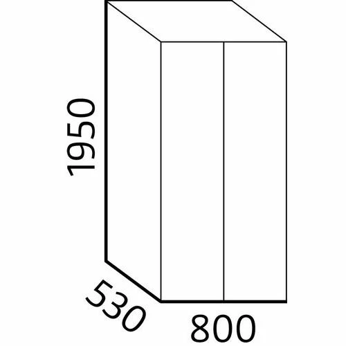 Draaideurkast Op Poten - Met Scheidingswand 5 Draaideurkast Op Poten - Met Scheidingswand - Afbeelding 3