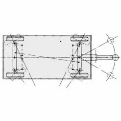 Aanhangwagen Met Enkel Plateau - Laadvermogen 5000 Kg - Plateau 1500 X 3000 Mm