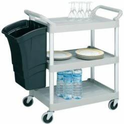Plateauwagen Kunststof 3 Plateaus - Draagvermogen 90 Kg - Rubbermaid