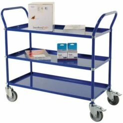 Trolley 3 Metalen Plateaus 250 KG